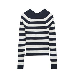 NWT Zara Cut Out Open Back Top Size L